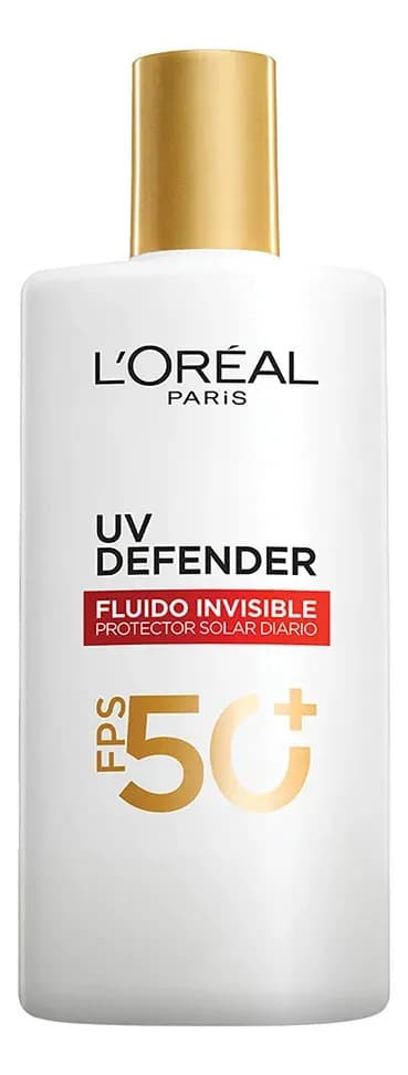 Protector Solar Loreal Paris Fps50+ Uv Defender Fluido Tono Invisible 40gr