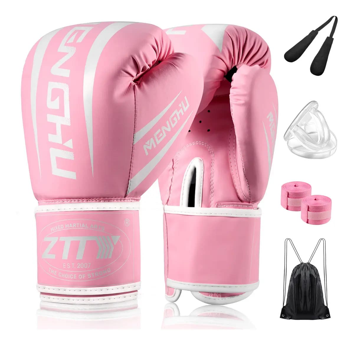 Guantes De Boxeo Mujeres/niñas Para Kickboxing Mma Y Muay 14oz Rosa