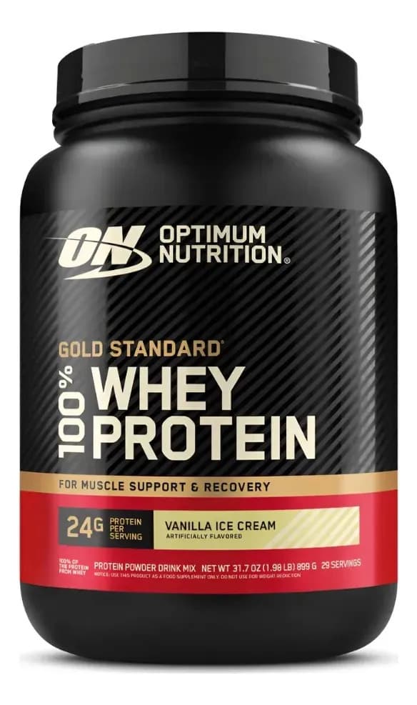 Suplemento Optimum Nutrition Proteína Gold Standard 100% Whey en Polvo Sabor vanilla Ice Cream de 899g
