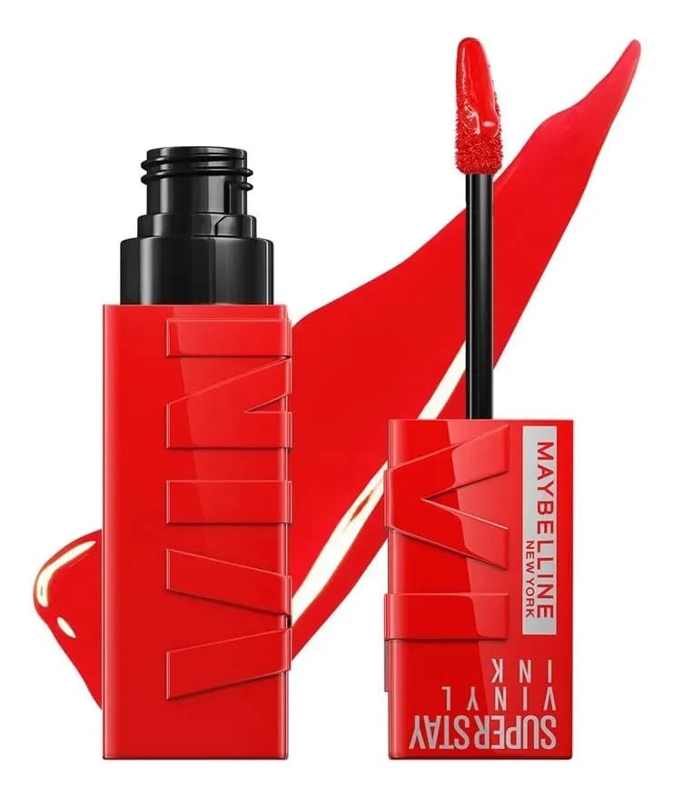 Maybelline Labial Superstay Vinyl Ink 4.2ml, dura 16H, da brillo, sin grumos, sin transferencias