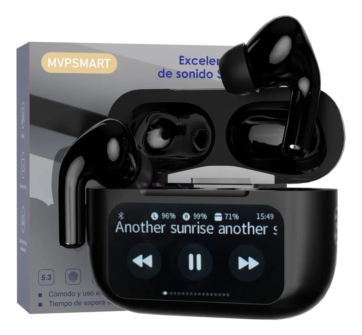 Audífonos MVPSMART R9 Inalámbricos TWS con Pantalla Táctil y Cancelación de Ruido