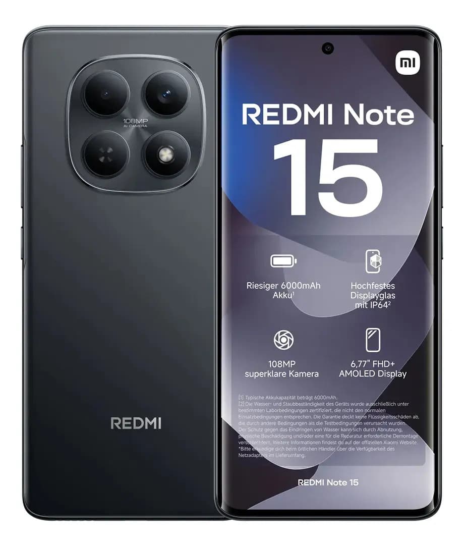 Teléfono celular Xiaomi Redmi Note 15 4G Dual Sim 128/6gb Ram negro negro