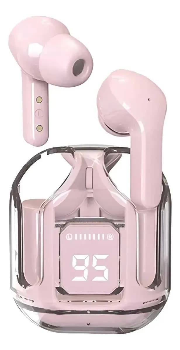 Auriculares In-ear Gamer Inalámbricos Keluona Audífonos Air31 T6 Rosa Con Luz Led