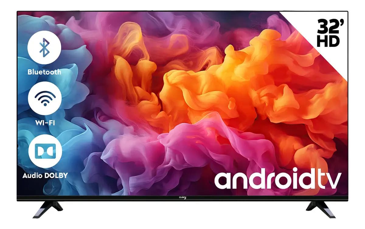 Smart TV 32" Cuory DLED HD Android Bluetooth Netflix Disney+