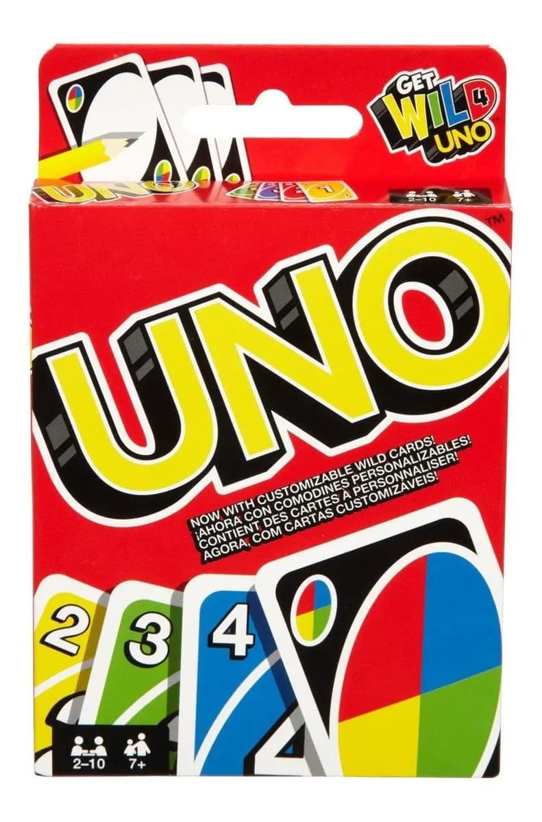 Juego de Cartas UNO para jugar con amigos para niños de 7 años en adelante