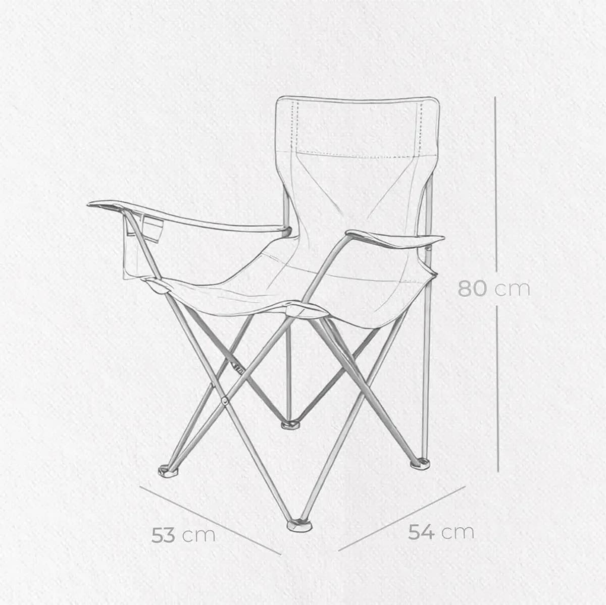 Silla Plegable Portatil De Playa Alberca Camping Pesca 1 Pz Gris