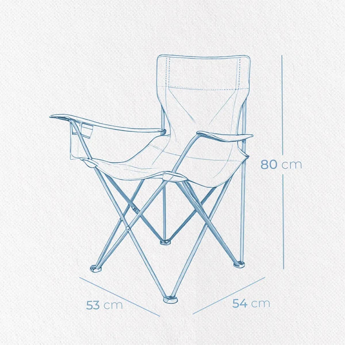 Silla Jolbird Plegable Gnbhc01 De Playa Alberca Camping Pesca 1 Pz Gris/azul