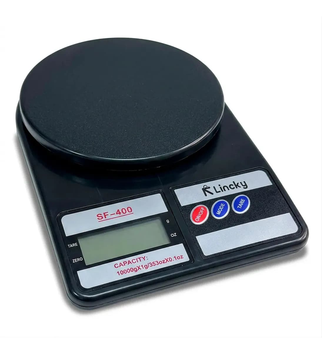Bascula Digital Gramera De Cocina Lincky Peso De 1 Gramo A 10 Kilos Negro 10 Kg